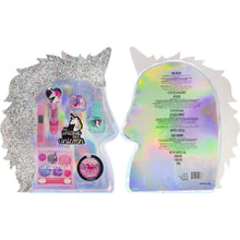 Load image into Gallery viewer, Townley Girl Unicorn Makeup Set with 8 Pieces, Including Lip Gloss, Nail Polish, Body Shimmer and More in Unicorn Bag, Ages 3+ for Parties, Sleepovers and Makeovers
