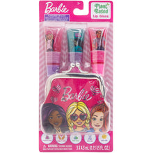Load image into Gallery viewer, Barbie – Townley Girl Plant-Based 3Pcs Juicy Tube with Granny bag Makeup Cosmetic Set for Kids and Girls, Ages 3+, Perfect for Parties, Sleepovers &amp; Makeovers
