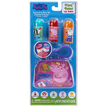 Load image into Gallery viewer, Peppa Pig – Townley Girl Plant-Based 3 Pcs Flavoured Swirl Lip Balm &amp; Micro Keychain Bag Makeup Cosmetic Set for Kids and Girls, Ages 3+ Perfect for Parties, Sleepovers &amp; Makeovers
