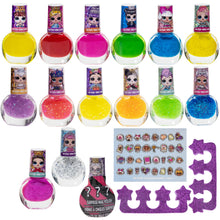 Load image into Gallery viewer, L.O.L Surprise! - Townley Girl Peel-Off Nail Polish Activity Set for Girls, Ages 5+ with 15 Nail Polish Colors, Toe Spacers and Nail Stickers, Perfect for Parties, Sleepovers and Makeovers
