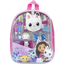 Load image into Gallery viewer, Gabby’s Dollhouse - Townley Girl Makeup Filled Backpack Set Including Lip Gloss, Lip Balm, Nail Polish, Nail Stickers, Hair Bows, Flip Up Mirror and More, Ages 3+
