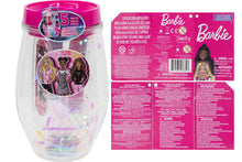 Load image into Gallery viewer, Barbie – Townley Girl Cosmetic Light-Up Tumbler, Includes Shimmery Lip Balm, Lip Gloss, Nail File and Glittery, Peelable Nail Polish. Ages 3+ Perfect for Birthday Gifts, Parties, Sleepovers &amp; Makeovers
