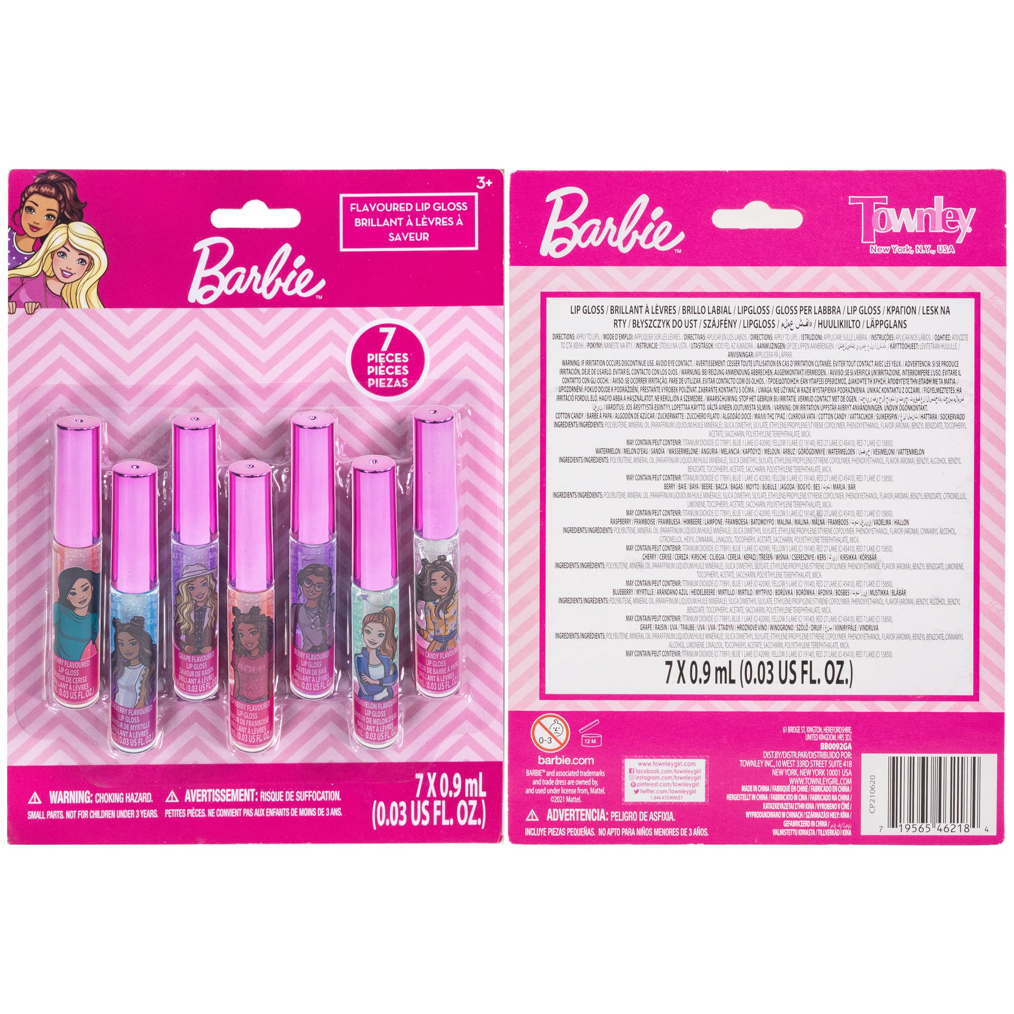 Barbie – Townley Girl Super Sparkly 7 Pieces Party Favor Lip Gloss Mak –  townleyShopnew