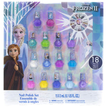 Load image into Gallery viewer, Townley Girl Disney Frozen 2 Non-Toxic Peel-Off Nail Polish Set with Glittery and Opaque Colors with Nail Gems for Girls Kids Ages 3+, Perfect for Parties, Sleepovers and Makeovers, 18 Pcs
