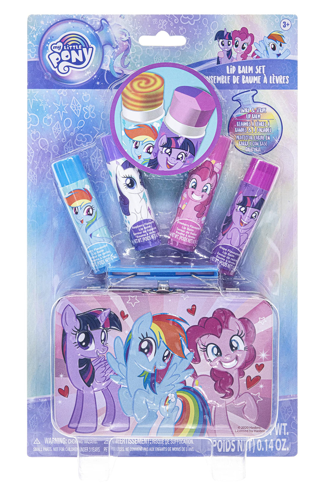 My Little Pony - Townley Girl 4 Pack Lip Balm with 1 Collectible Case for Girls, Ages 3+