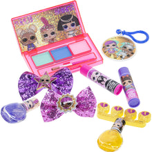 Load image into Gallery viewer, L.O.L Surprise! Townley Girl Makeup Filled Backpack Set with 10 Pieces, Including Lip Gloss, Nail Polish, Nail Stones and Keychain, Ages 5+ for Parties, Sleepovers and Makeovers

