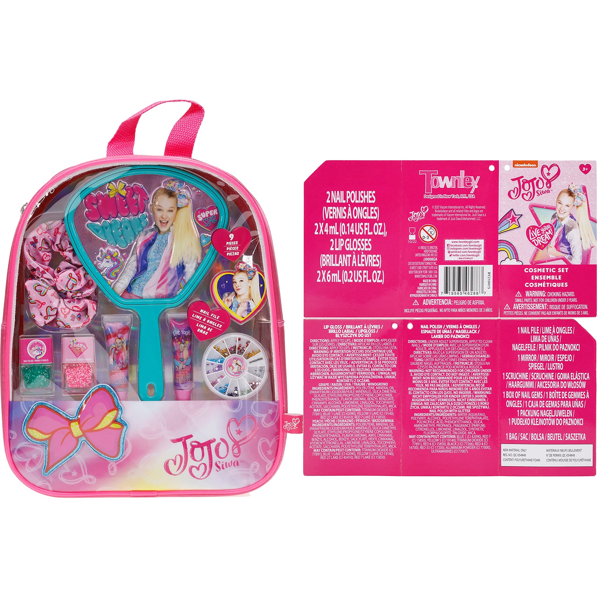jojo siwa pink shimmer bedazzled bow mini backpack JoJo Siwa