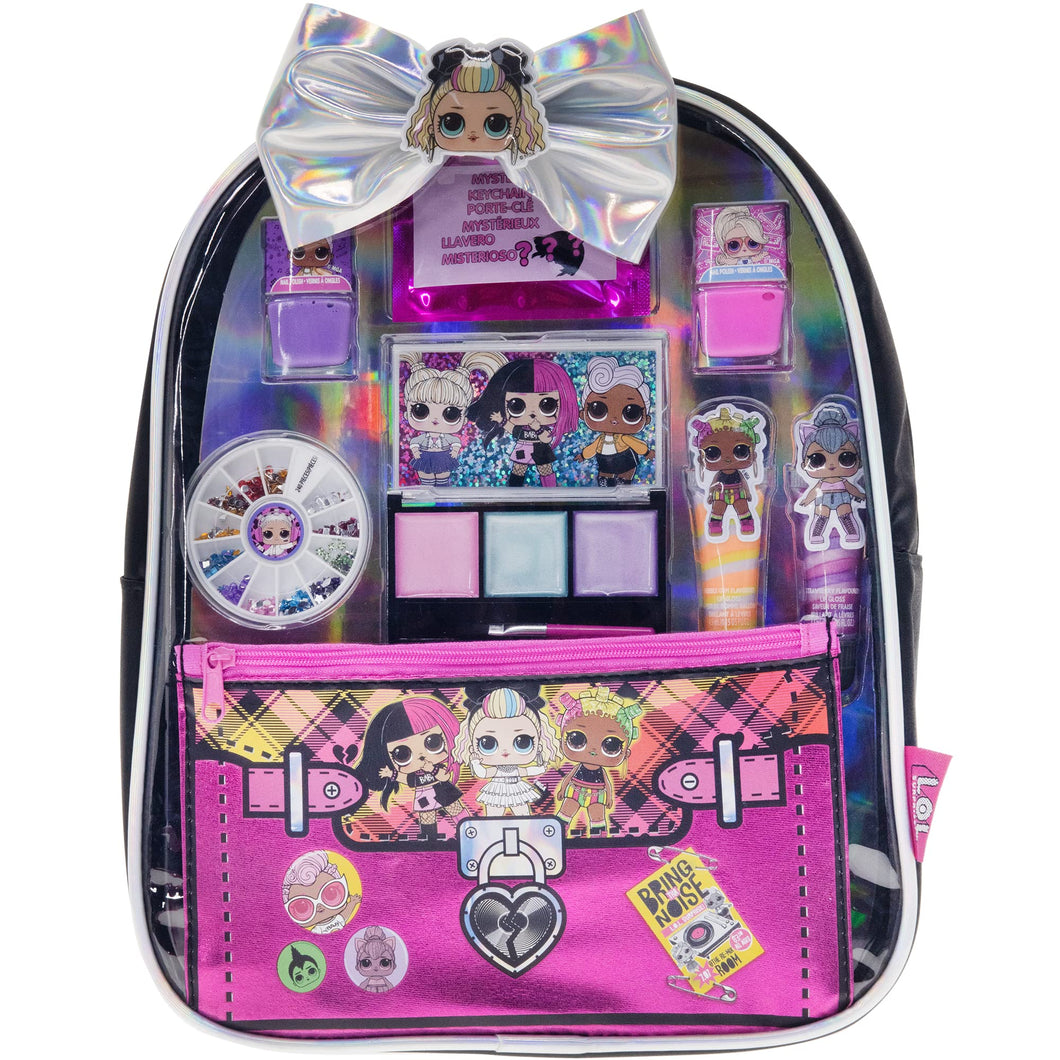 L.O.L Surprise! Townley Girl Backpack Beauty Cosmetic Make-up Set for Kids Teens & Girls, Perfect for Parties, Sleepovers and Makeovers Ages 5+, 11 CT
