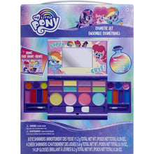 Load image into Gallery viewer, Townley Girl My Little Pony Hasbro Cosmetic Compact Set with Mirror 14 Lip glosses, 4 Cheek Shimmers, 8 Eye Shimmer Portable Foldable Washable Make Up Beauty Kit Box Toy Set for Girls &amp; Kids

