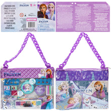 Load image into Gallery viewer, Disney Frozen - Townley Girl Fashion Chain Bag with Peel- Off Nail Polish, Eyeshadow, Hair Accessories, Hair Brush and More, with Rainbow Chain for Girls, Ages 6+
