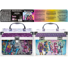 Load image into Gallery viewer, Monster High - Townley Girl Train Case Cosmetic Makeup Set Includes Lip Gloss, Eye Shimmer, Brushes, Nail Polish, Nail Accessories &amp; more! for Kids Girls, Ages 6+ Perfect for Parties, Sleepovers &amp; Makeovers
