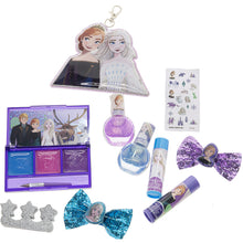 Load image into Gallery viewer, Townley Girl Disney Frozen 2 Backpack Cosmetic Makeup Bag Set Includes Lip Gloss, Nail Polish &amp; Hair Bows and More! for Kids Teen Girls, Ages 3+ Perfect for Parties, Sleepovers and Makeovers
