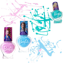 Load image into Gallery viewer, Barbie - Townley Girl Non-Toxic Peel-Off Quick Dry Nail Polish Activity Makeup Set for Girls, Ages 3+ includes 15 PK Nail Polish with Nail Gems Wheel and Nail File for Parties, Sleepovers and Makeovers
