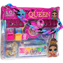 Load image into Gallery viewer, Townley Girl L.O.L. Surprise! Fashion Purse Makeup Set with Non-Toxic Nail Polish, Eyeshadow, Hair Accessories and More, Rainbow Chain for Girls Ages 3 and Up
