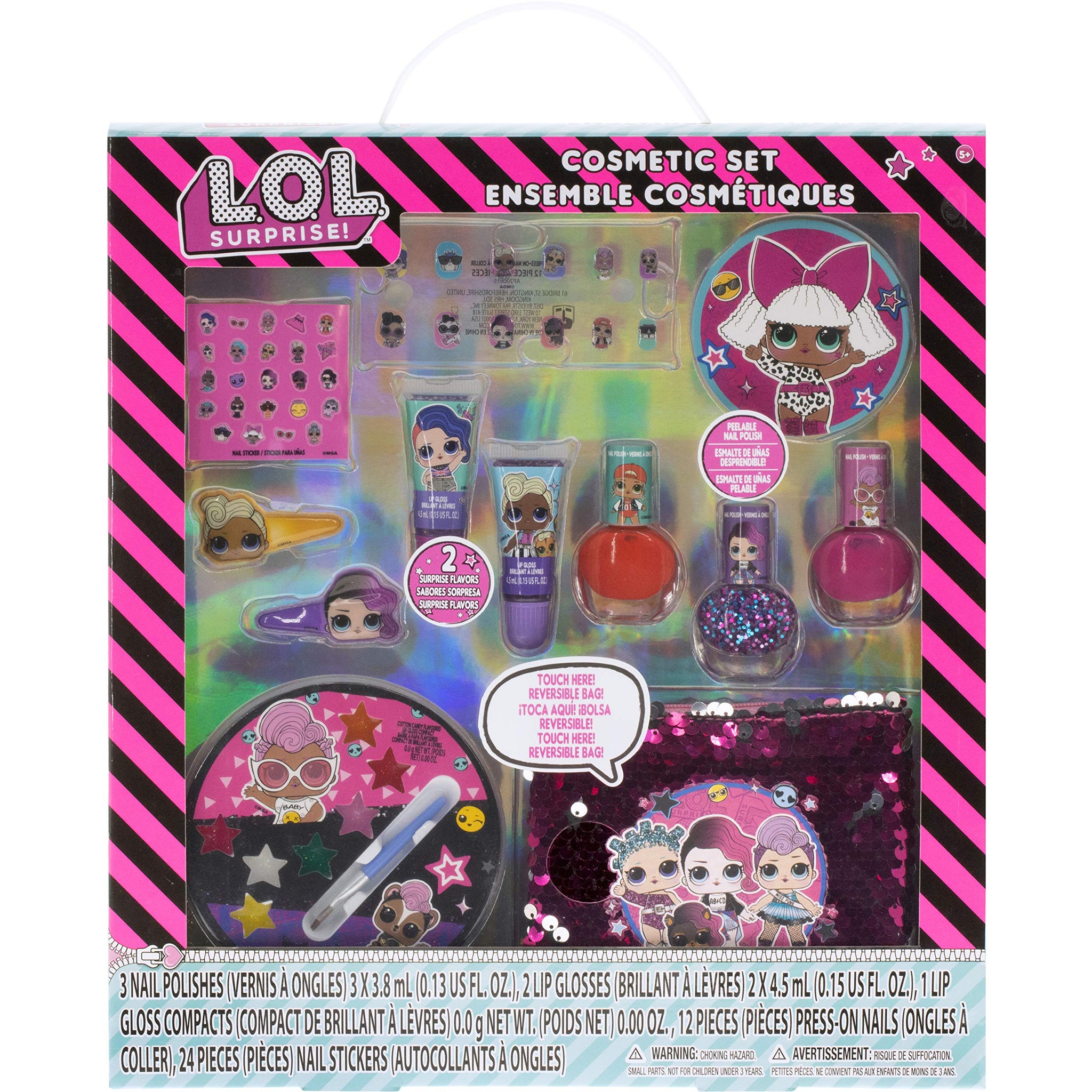 Produktbild von L.O.L. Surprise! Kinderschmink-Set Von Townley Girl - Mit Lipgloss, Nagellack, Steinen & Rucksack, Ab 3 Jahre