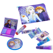 Load image into Gallery viewer, Disney Frozen - Townley Girl Super Sparkly Cosmetic Beauty Makeup Set For Girls with Clips, Press On Nail, Lip Gloss, Nail Stickers, Lip Balm, Nail Gems and Mirror For Parties, Sleepovers &amp; Makeovers
