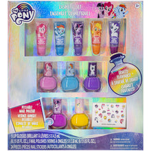 Load image into Gallery viewer, Townley Girl My Little Pony 10 Pcs Sparkly Cosmetic Beauty Makeup Set for Kids Girls Teen with 5 Pcs Lip Gloss, 5 Pcs Nail Polish &amp; Nail Stickers Perfect for Parties, Sleepovers and Makeovers Age 3+
