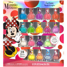 Load image into Gallery viewer, Townley Girl Disney Minnie Mouse Non-Toxic Peel-Off Nail Polish Set for Girls, Glittery and Opaque Colors,18 Pcs|Perfect for Parties Sleepovers Makeovers| Birthday Gift for Girls 3 Yrs+
