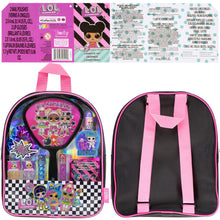 Load image into Gallery viewer, L.O.L Surprise! Townley Girl backpack Cosmetic makeup Set 10 Pieces, Including Lip Gloss, Nail Polish, Scrunchy, Mirror and Surprise Keychain, Ages 5+ Perfect for Parties, Sleepovers and Makeovers
