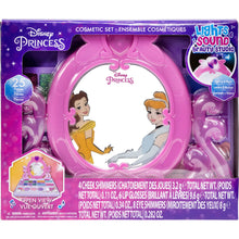 Load image into Gallery viewer, Disney Princess - Townley Girl Cosmetic Vanity Compact Makeup Set with Light &amp; Built-in Music Includes Lip Gloss, Shimmer &amp; Brushes for Kids Girls, Ages 3+ Perfect for Parties, Sleepovers &amp; Makeovers

